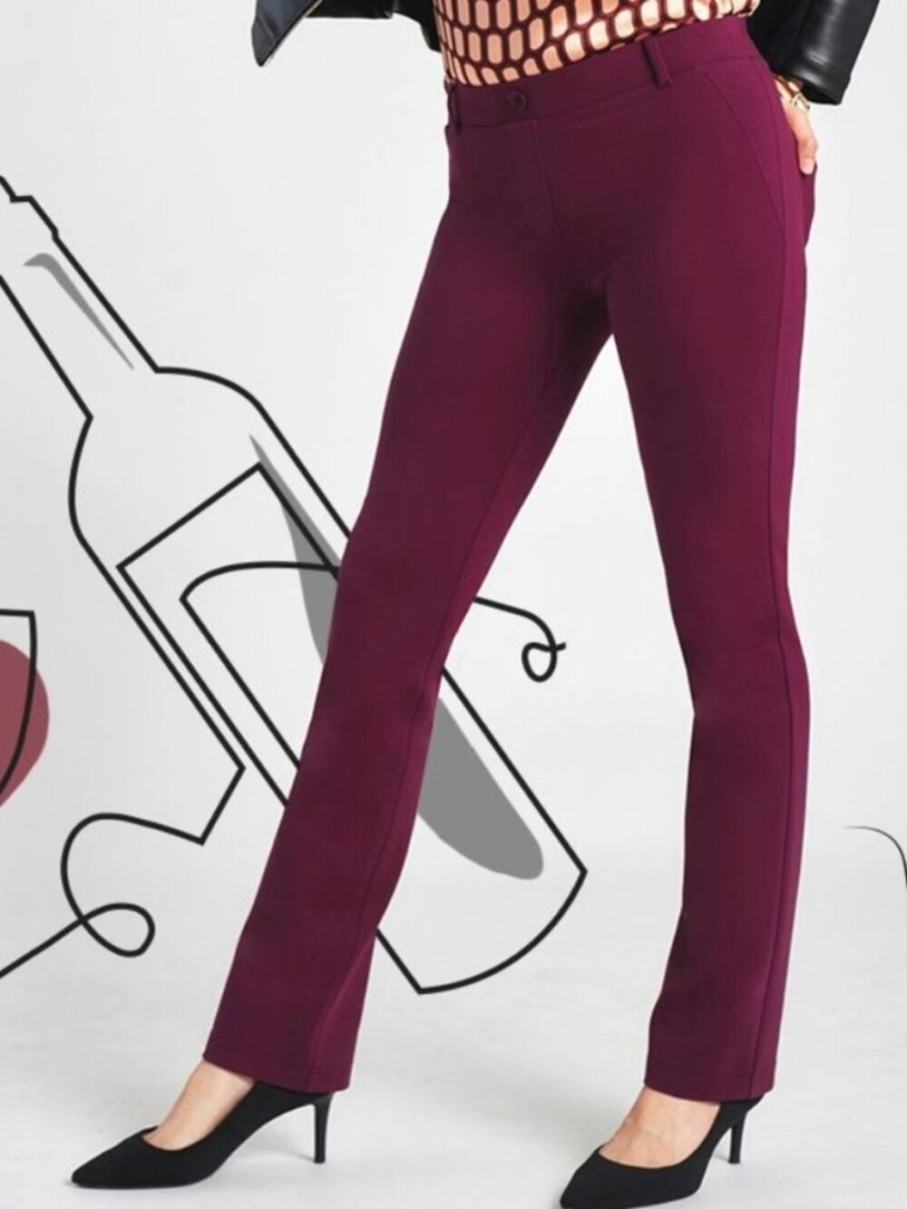 New Betabrand Pinot Straight Two Pocket Dress Pant Yoga Pants Medium